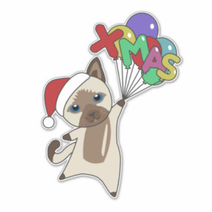 Cat Christmas Snow Winter Animals Cats Sticker