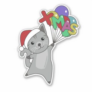 Cat Christmas Snow Winter Animals Cats Sticker