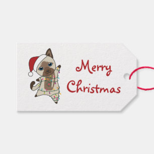 Cat Christmas Snow Winter Animals Cats Trucker Hat Gift Tags