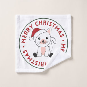 Cat Christmas Snow Winter Animals Cats Wash Cloth