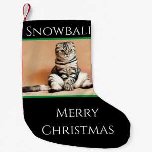 Cat Christmas Stocking Personalized