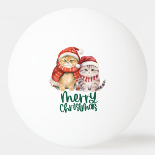 Cat Christmas themed for Animal Lovers Ping Pong Ball