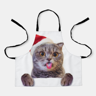 Cat Christmas Tongue Apron