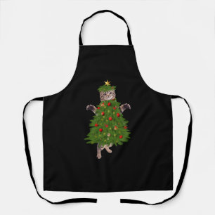 Cat Christmas Tree Apron
