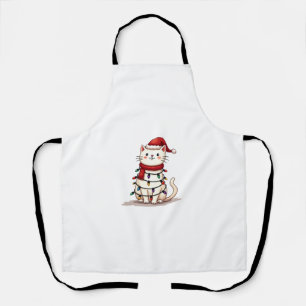 Cat Christmas Tree Christmas (1) Apron