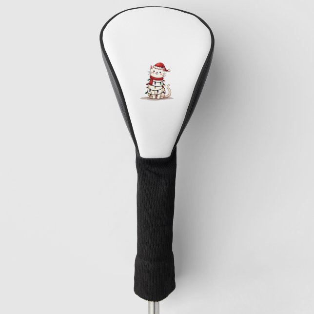 Cat Christmas Tree Christmas (1) Golf Head Cover (Front)