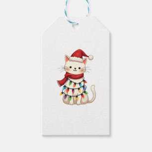 Cat Christmas Tree Christmas (3) Gift Tags