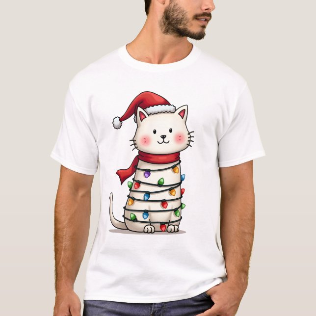 Cat Christmas Tree Christmas (6) T-Shirt (Front)