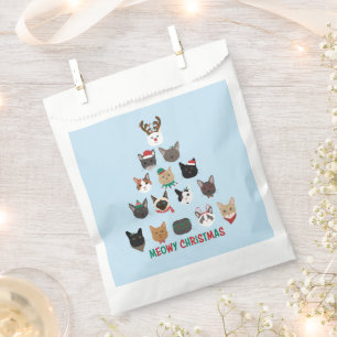 Cat Christmas Tree Favour Bag