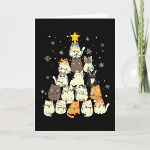 Cat Christmas Tree Gift, Cats Lovers Decoration Card