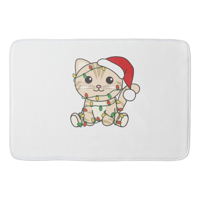 Cat Christmas Winter Animals Cats Bath Mat (Front)
