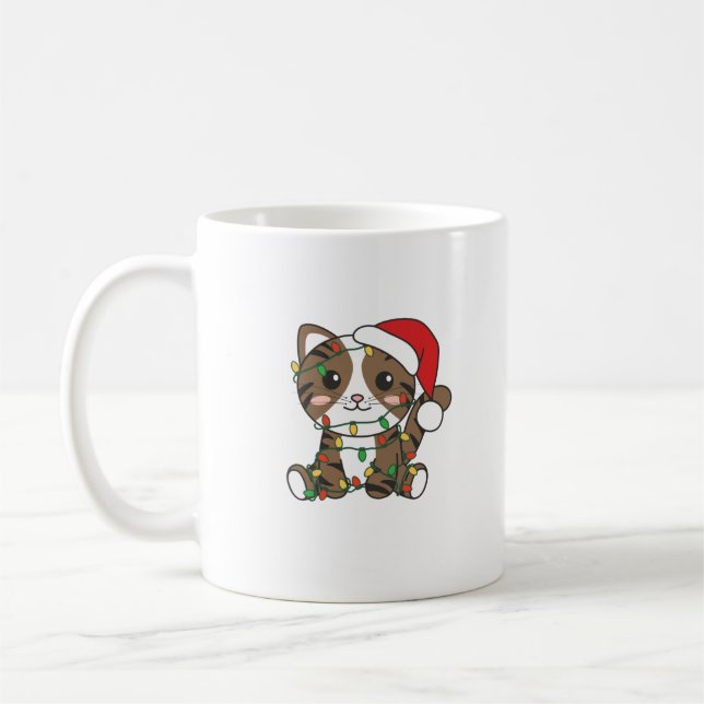 Cat Christmas Winter Animals Cats Coffee Mug (Left)