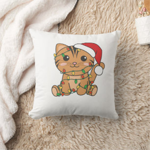Cat Christmas Winter Animals Cats Cushion
