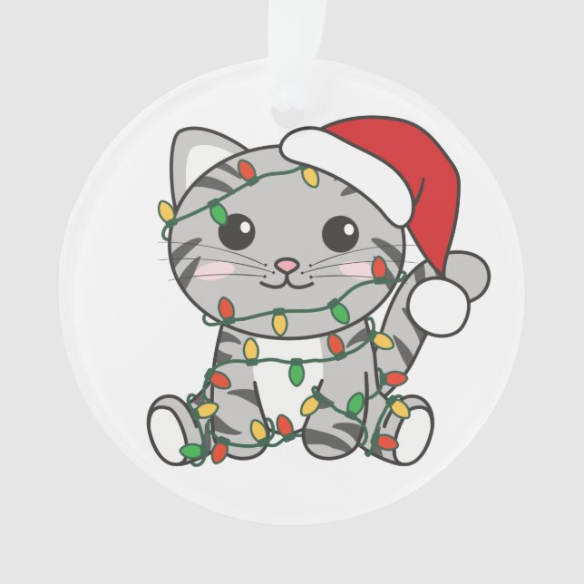 Cat Christmas Winter Animals Cats Ornament (Front)
