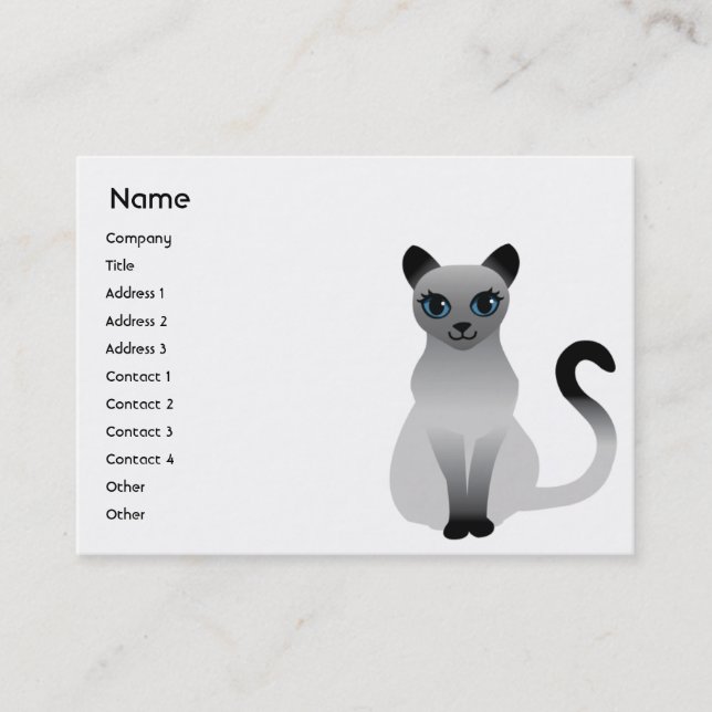Cat - Chubby Business Card (Front)