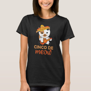 Cat Cinco De Meow Mexican Sombrero Cats T-Shirt