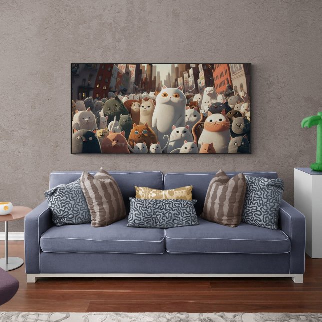 Cat City Cartoon Crowd Poster (Creator Uploaded)