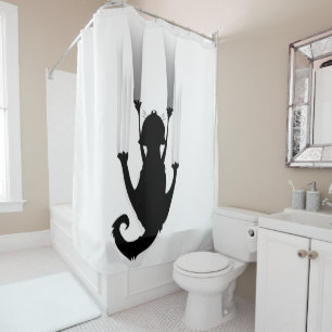 Cat Climb Shower Curtain