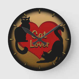 Cat Clock Cute Cat Lover Wall Clock Cat Decor