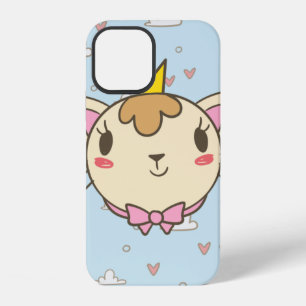 Cat cloud heart texture kitten iPhone 12 case