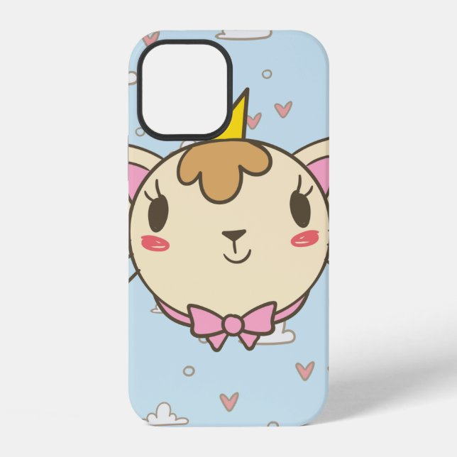 Cat cloud heart texture kitten iPhone case (Back)