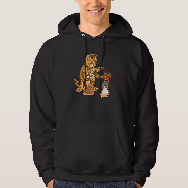 Cat Clown Feline Cat Kitten Circus Hoodie (Front)