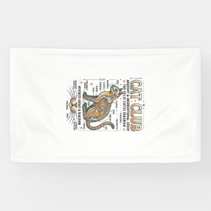 Cat Club Cat Anatomy Scientific Diagram Vintage Ve Banner