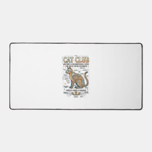 Cat Club Cat Anatomy Scientific Diagram Vintage Ve Desk Mat