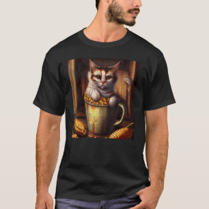 Cat Coffee Corn On The Cob T-Shirt
