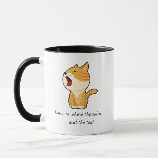 Cat Coffee Cup Quote (Left)