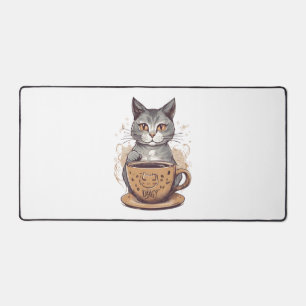 Cat Coffee Desk Mat