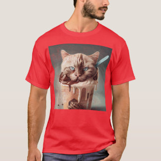 Cat Coffee Ice Cream  T-Shirt