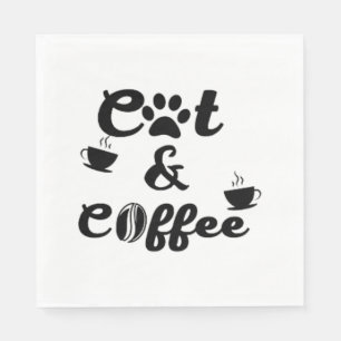 Cat coffee napkin