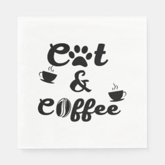 Cat coffee napkin