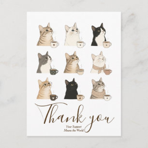 cat coffee pet lover kitty gift for him postcard