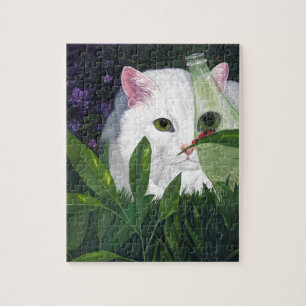 Cat, Coke Bottle and Ladybugs Jigsaw Puzzle