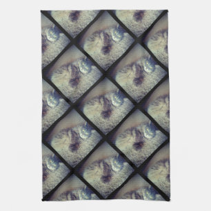 Cat Collage by Shirley Taylor Tea Towel