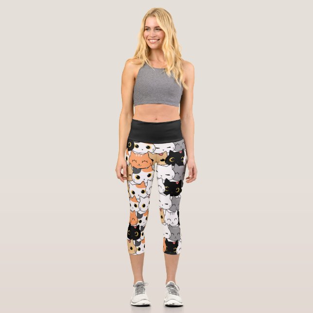 Cat Collector Capri Leggings (Front)