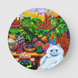 Cat College Master Round Clock