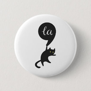 Cat Comma La Kamala Harris For President 2024 Elec 6 Cm Round Badge