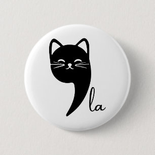Cat Comma La Kamala Harris For President 2024 Elec 6 Cm Round Badge