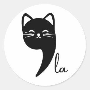 Cat Comma La Kamala Harris For President 2024 Elec Classic Round Sticker