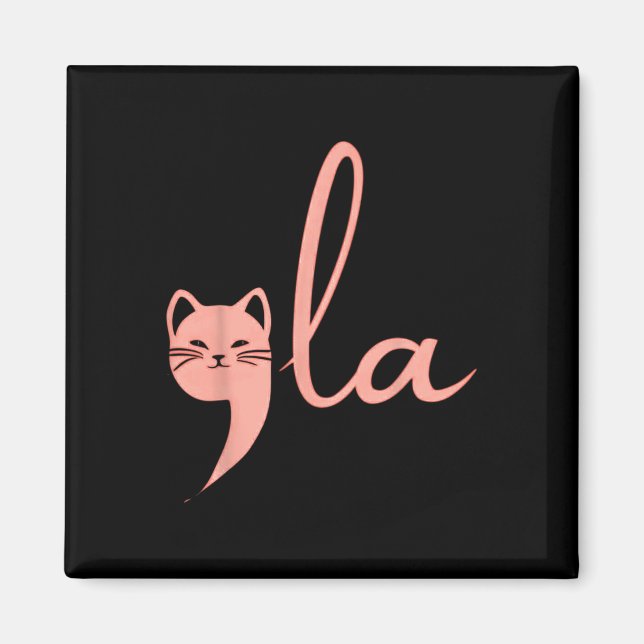 Cat Comma La Kamala Harris For President 2024 Elec Magnet (Front)