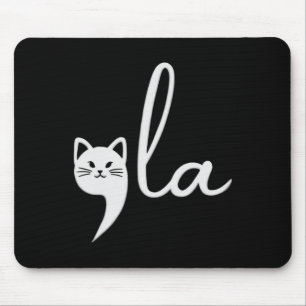 Cat Comma-la Kamala Harris President 2024 Mouse Pad