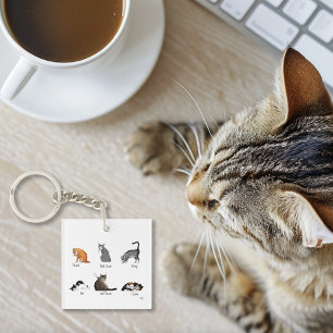 Cat Command QR code Key Ring