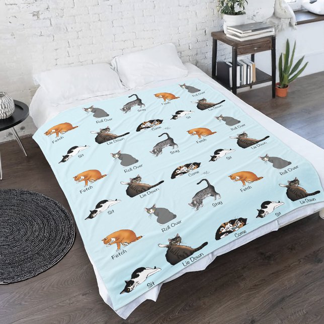Cat Commands Fleece Blanket (Creator Uploaded)