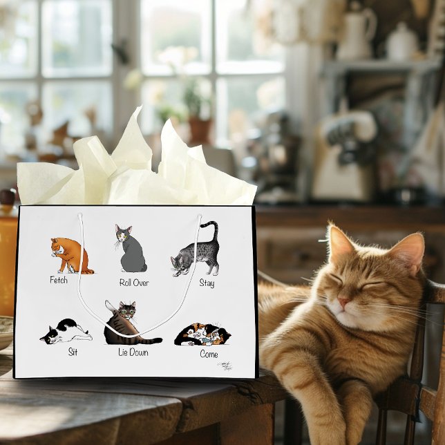 Cat Commands Large Gift Bag (Creator Uploaded)