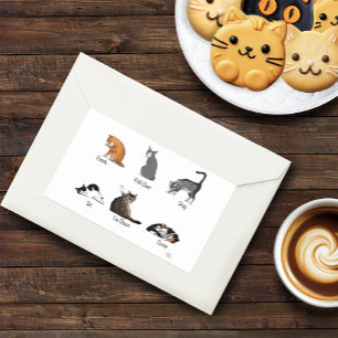 Cat Commands Rectangular Sticker