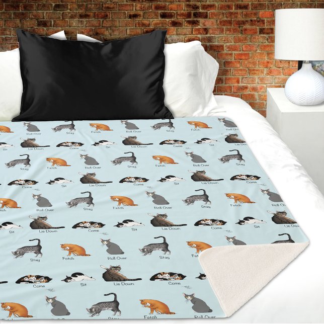 Cat Commands Sherpa Blanket (Creator Uploaded)