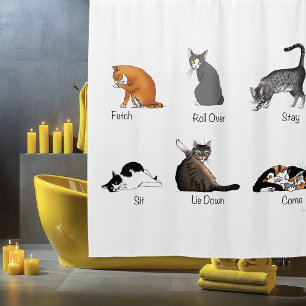 Cat Commands Shower Curtain